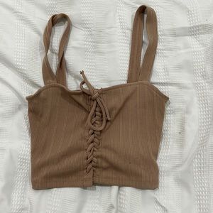 Size small, tan crop top from forever 21